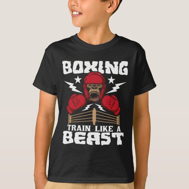 Camiseta Treinamento de Boxe Como uma Fera - Kickboxing Kic (Frente)
