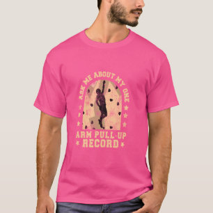 Camiseta Treinamento de Calistenia de Pull-Up com Um Braço