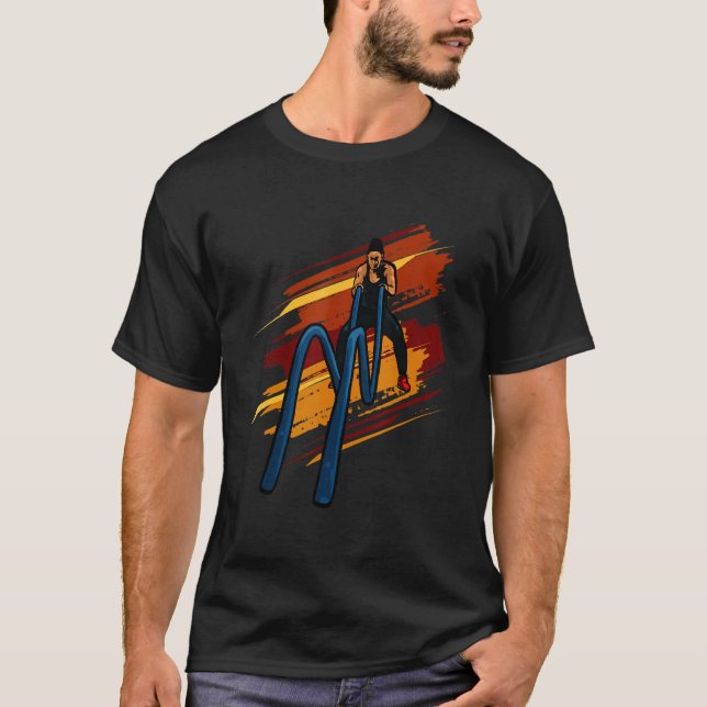 Camiseta Treinamento de duro da Batalha Rope (Frente)