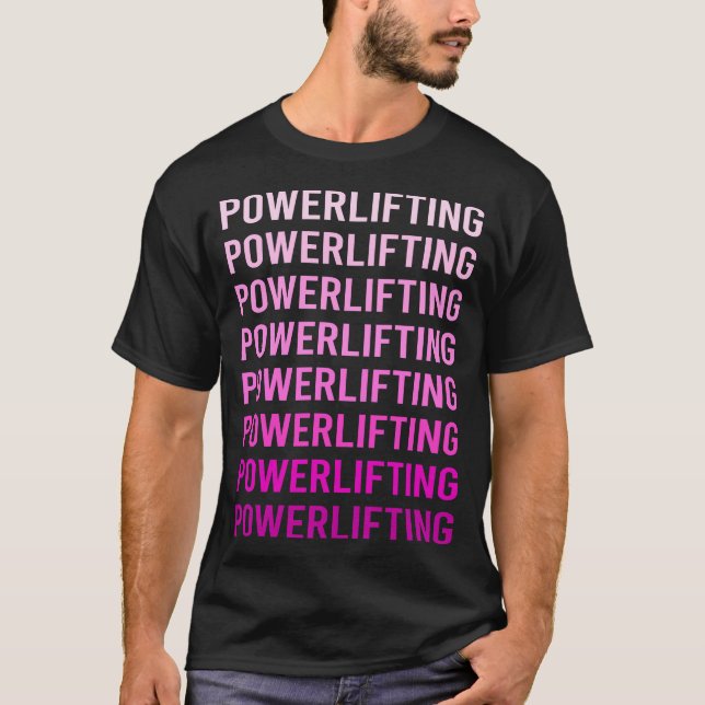 Camiseta Treinamento de força com texto rosa (Frente)