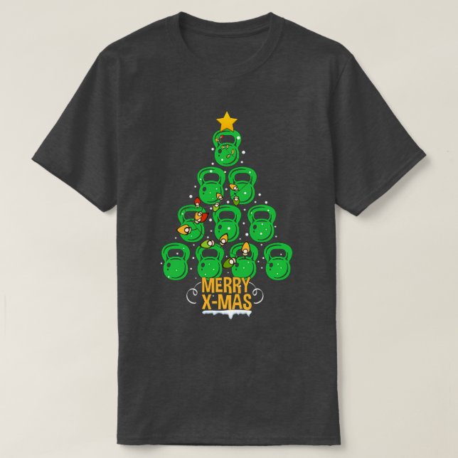 Camiseta Treinamento de Natal Engraçado Xmas Treinamento 1 (Frente do Design)
