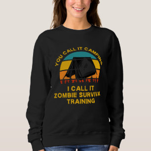 Camiseta Treinamento de Sobrevivência de Zumbi de Acampamen