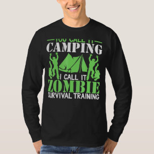 Camiseta Treinamento de Sobrevivência Zombie em Campanha