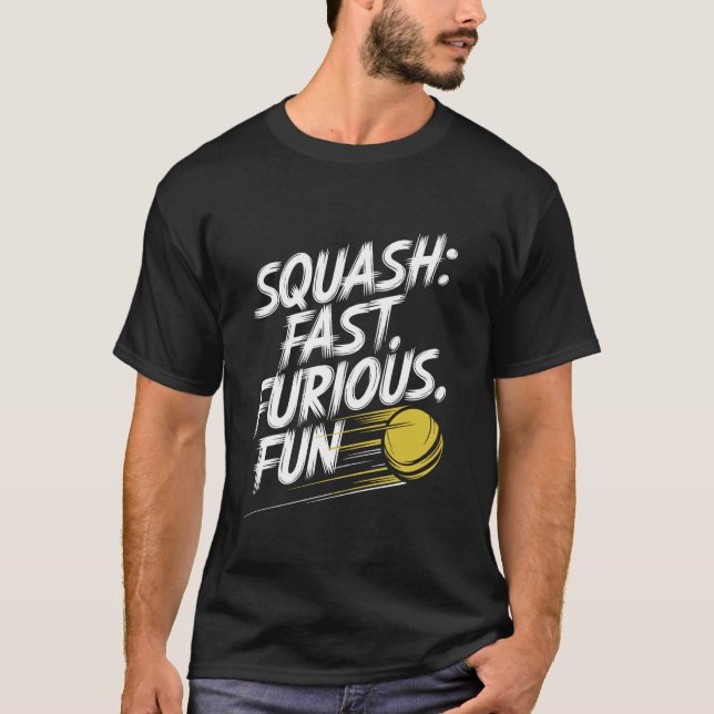 Camiseta Treinamento de Squash Jogo de Squash Torneio de Sq (Frente)