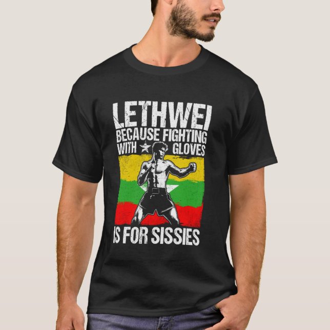 Camiseta Treinamento de Treinador de Lethwei Boxe Birmanês  (Frente)