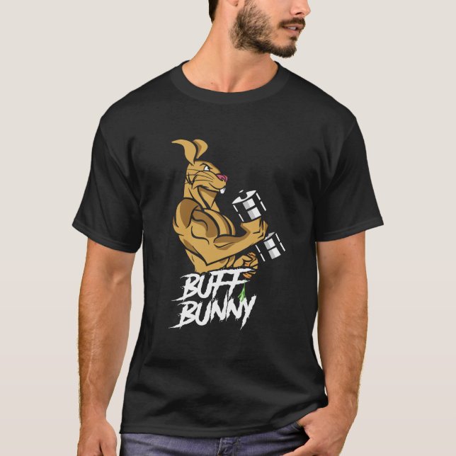 Camiseta Treinamento de Workout do buff bunny (Frente)