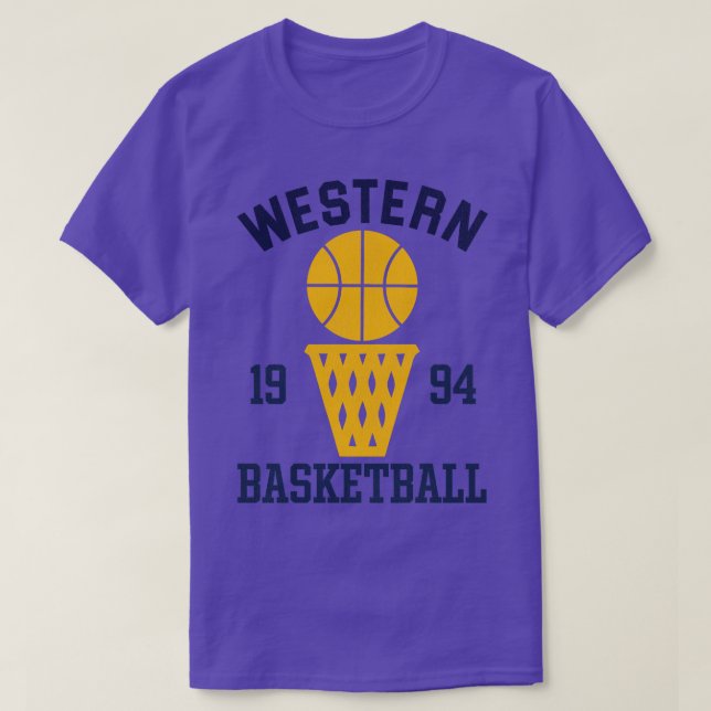 Camiseta Treinamento em Basquete Ocidental para Chips Azuis (Frente do Design)