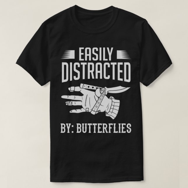 Camiseta Treinamento em Faca de Borboleta de Presente de Ba (Frente do Design)