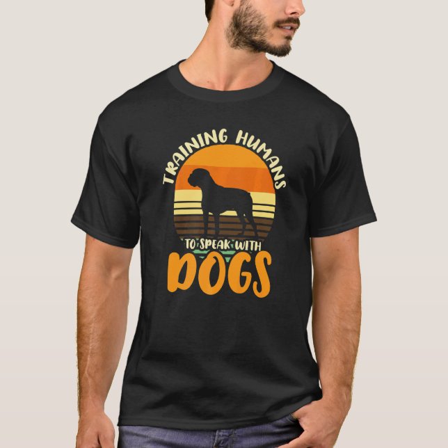 Camiseta Treinamento Em Humanos Para Falar Com Cães Treinad (Frente)
