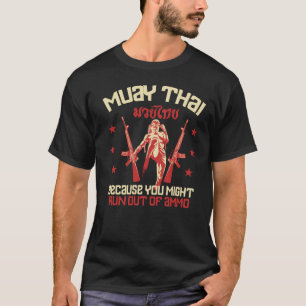 Camiseta Treinamento em Kickboxing Muay Thai Engraçado Amm