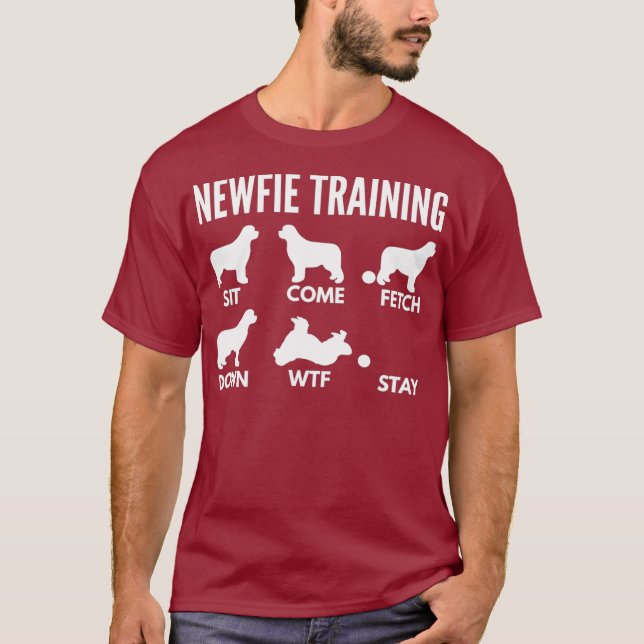 Camiseta Treinamento em Newfie - Truques de Cachorro na Ter (Frente)