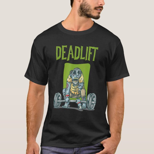 Camiseta Treinamento em Peso de Elevação Zombie T (Frente)