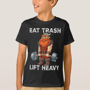 Camiseta Treinamento em Peso de Gym Comer Lixo Pesado