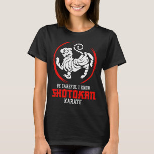 Camiseta Treinamento em símbolos Shotokan Seja cuidadoso in