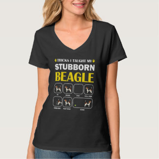 Camiseta Treinamento em Truques de Cão-Beagle Stubborn