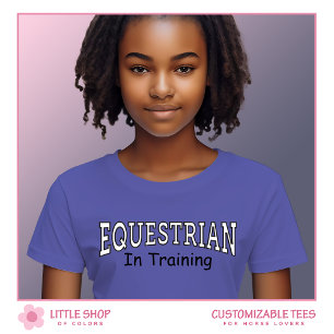 Camiseta Treinamento Equestre Infantil Personalizável
