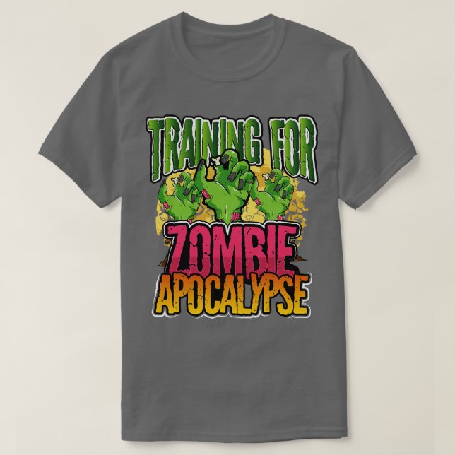 Camiseta Treinamento para Apocalipse Zombie (Frente do Design)