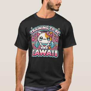 Camiseta Treinamento para ser Kawaii - Gato Giro de Anime E