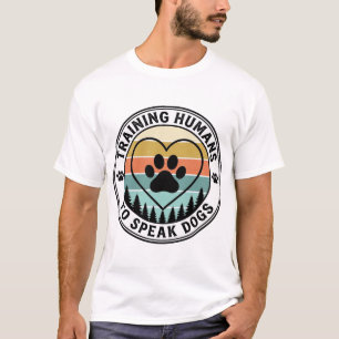 Camiseta Treinando Humanos para Falar Cachorros Vintage Pat