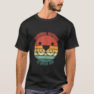 Camiseta Treinando humanos para falar o cão retro cão Tanqu