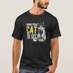 Camiseta Treinar Seu Gato Para Sentar Pet Sitti De Gato De 