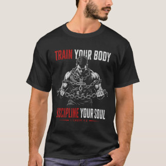 Camiseta Treine o Corpo Disciplina a Alma Treino Cristão Se