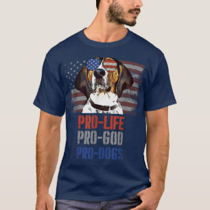 Camiseta Treine Walker Coonhound Pro Life Pro God Pro Cães