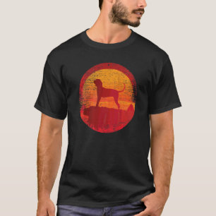 Camiseta Treing Walker Coonhound Dog Retro Sunset