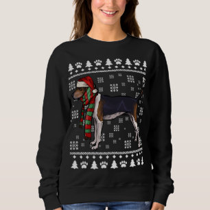 Camiseta Treing Walker Coonhound Dog Santa Hat Xmas Ugly C