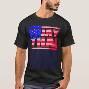 Camiseta Treino de Boxe Muay Thai USA Bandeira NakMuay