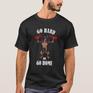 Camiseta Treino de Doberman Pinscher Halteres Levantamento