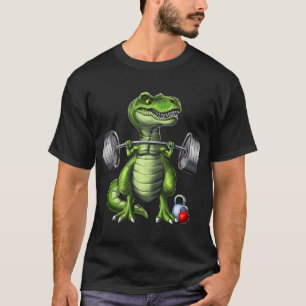 Camiseta Treino de Fitness do Dinossauro T-Rex