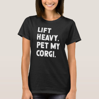 Camiseta Treino de Fitness Levantar Cachorro Pesado Corgi
