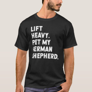 Camiseta Treino de Fitness Levante Peso Pesado Cachorro Pa