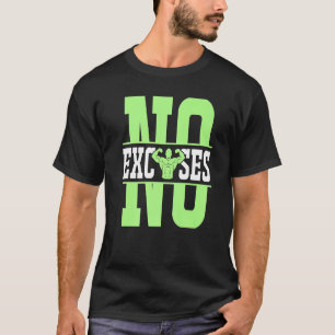 Camiseta Treino de Fitness Sem Desculpas Levantamento de Pe