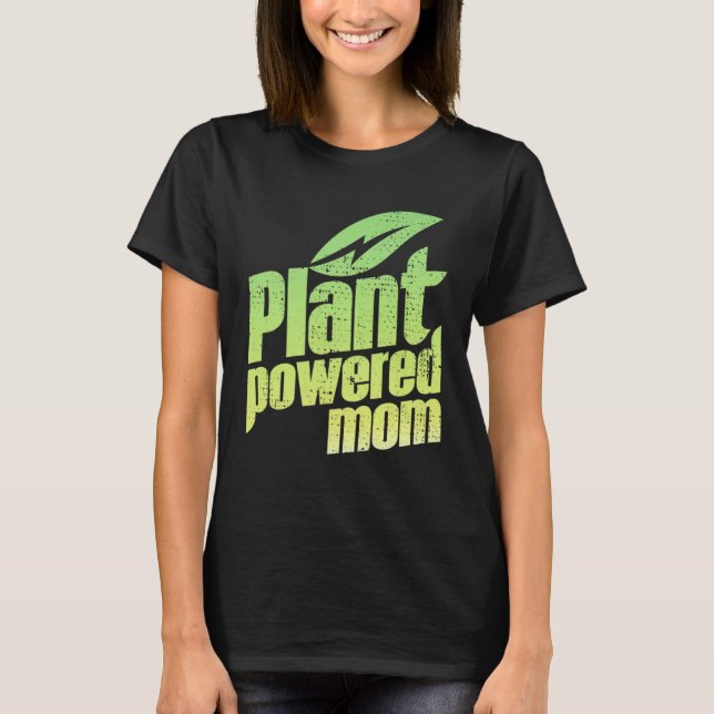 Camiseta Treino de Mãe Vegana Forte com Poder de Plantas (Frente)