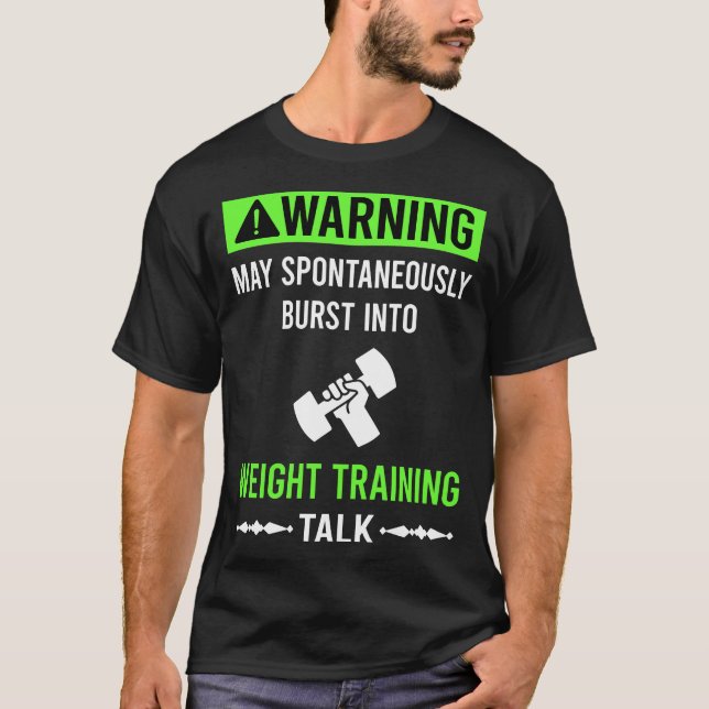 Camiseta Treino de Peso com Alerta Verde (Frente)
