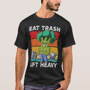 Camiseta Treino de Peso da Academia de Brócolis Coma Lixo L