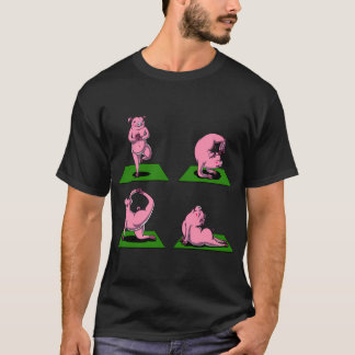 Camiseta Treino de Yoga de Porco