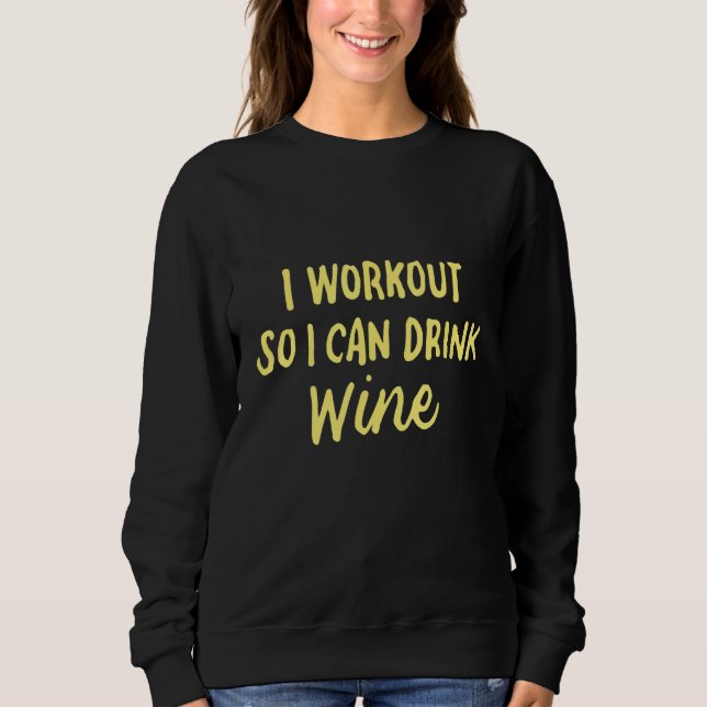 Camiseta Treino Para Poder Beber Vinho  Fitness Bebida 2 (Frente)