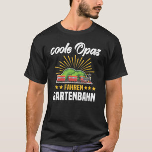 Camiseta Trem a Vapor de Ferrovia de Jardim Modelo de Avô S