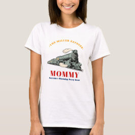 Camiseta Trem Choo Choo Aniversário da Mamãe Crianças