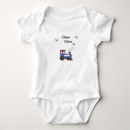 Camiseta Trem Choo Choo com Pássaros Azuis