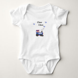 Camiseta Trem Choo Choo com Pássaros Azuis