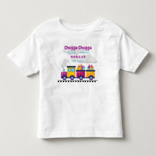 Camiseta Trem Chugga Choo Desenho Animado Segundo Aniversár