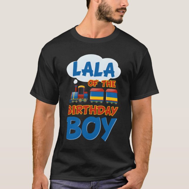 Camiseta Trem de Aniversário Ferrovia Lala do Tema Py (Frente)