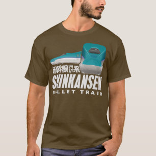 Camiseta Trem de Bullet Shinkansen Japonês Kanji Japan Rail