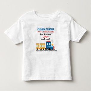 Camiseta Trem de Cartoon Colorida de Aniversário de Qualque