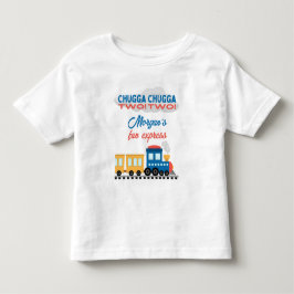 Camiseta Trem de Desenho Animado Colorido de 2º Aniversário