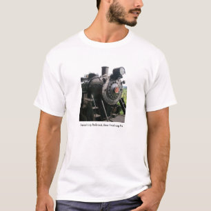 Camiseta Trem de estrada de ferro locomotivo do vintage